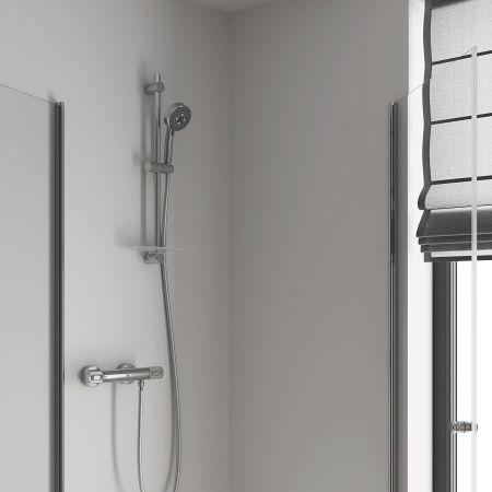 Термостат для душа внешнего монтажа GROHE Precision Feel с душевым гарнитуром, хром (34791000), артикул 34791000