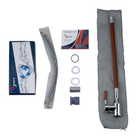 Смеситель для кухни Plstart PG54022B29, хром/коричневый