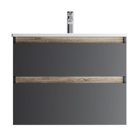 M85AFHX0802BM X-Joy, База под раковину, подвесная, 80 см, 2 ящика, черный матовый, артикул M85AFHX0802BM