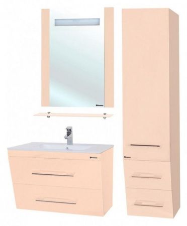 Тумба под раковину Bellezza Берта 100 4635217510071 подвесная Бежевая, артикул 4635217510071