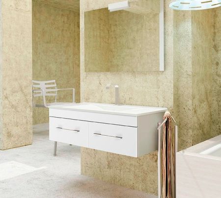 Тумба с раковиной SanVit Квадро Lux 120 kkvad120 в цвете Ral подвесная Черный глянец, артикул kkvad120