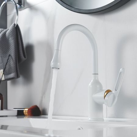 Смеситель для раковины Raffine F101C, белый, артикул F101C