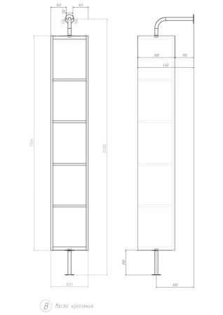 Пенал (30см) VIGO Grani  pnp.GRI.30, дуб сонома, артикул pnp.GRI.30