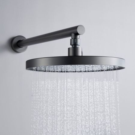 Душевая система встраиваемая Shevanik S4335T, оружейная сталь