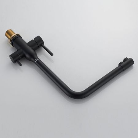 Смеситель для кухни с подключением фильтра Shevanik S248H, черный