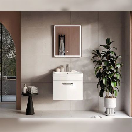 Тумба под раковину подвесная Velvex Estea tp.EST.MOD.60.1Y, 60 см, артикул tp.EST.MOD.60.1Y