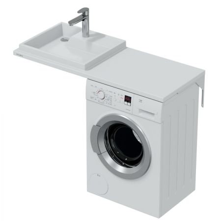 Раковина над стиральной машиной "Юпитер 1300*500"  левый, ш/гл без кронштейнов