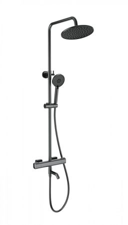 Душевая система с термостатом WONZON & WOGHAND STAY 1, Темный графит (WW-B3051-A1-BGG), артикул WW-B3051-A1-BGG