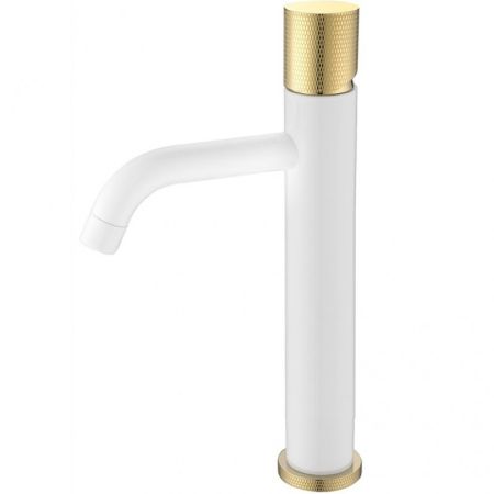 Смеситель STICK для умыв. выс. WHITE TOUCH GOLD_Комплект, артикул 122-WG.2