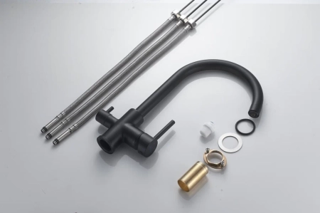 Смеситель для кухни с подключением фильтра Shevanik S128H, черный