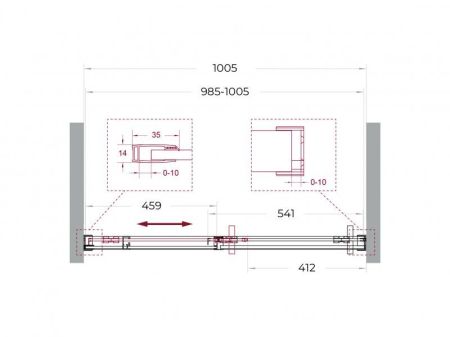 SOFT_CLOSE-1-BF-1-140-C-GM Душевая дверь, артикул SOFT_CLOSE-1-BF-1-140-C-GM