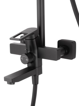 Душевая система WONZON & WOGHAND FRAME, Черный матовый (WW-88739010-MB), артикул WW-88739010-MB