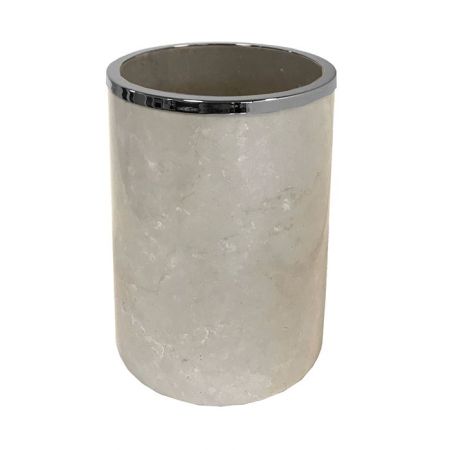 3SC Elegance MARMO Ведро без крышки 20х20хh28см, цвет: мрамор botticino/хром