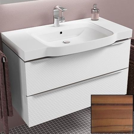 Тумба с раковиной SanVit Тандем 90 ktandem90 с фактурой под дерево подвесная Зебрано