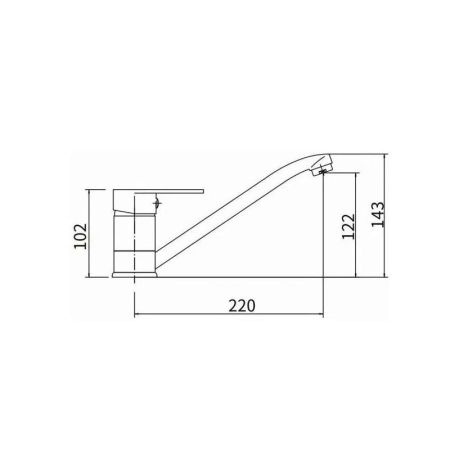 Смеситель для кухни FASHUN A54205, сатин