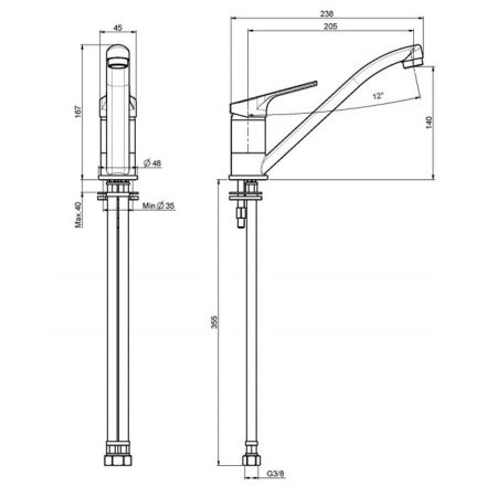 FIMA|Carlo Frattini Kitchen Смеситель (Serie 4) для кухни, вращающийся излив, цвет хром, артикул F3767CR