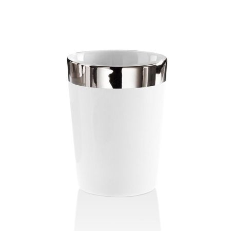 Decor Walther Bone BE50 Стакан настольный, фарфор, цвет: белый / платиновый, артикул 0846200