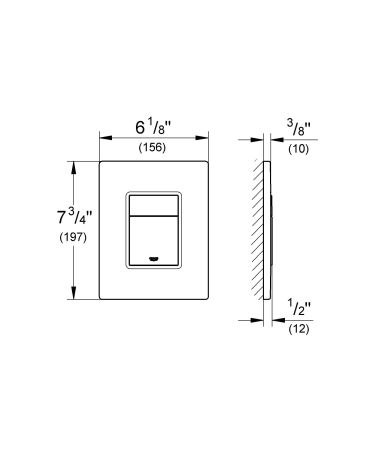 Панель смыва для унитаза GROHE Skate Cosmopolitan, никель матовый (38732EN0)