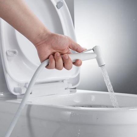 Гигиенический душ со смесителем Shevanik S107C, белый, артикул S107C