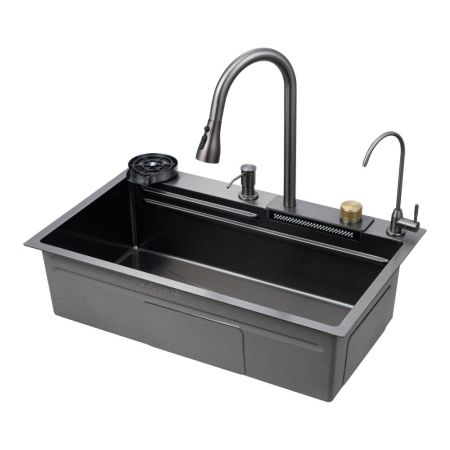 Многофункциональная кухонная мойка Savol S-SC003Q, графит, артикул S-SC003Q