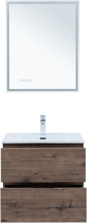 Тумба под раковину Aquanet Алвита New 60 2 ящика, дуб веллингтон табак, артикул 00334184