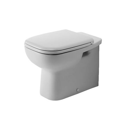 Duravit D-Code Унитаз напольный пристенный вариант, для независимого подключения воды, включая крепление, слив в стену, цвет белый