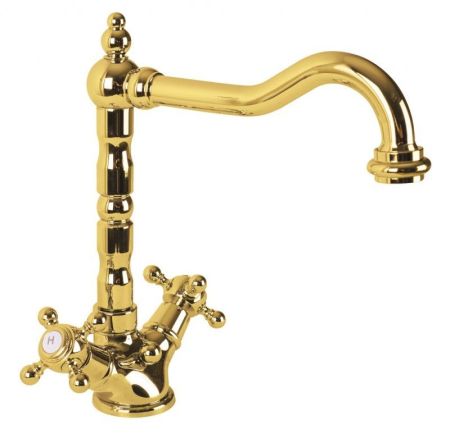 Смеситель для раковины Cezares Golf LS2 03 Золото 24 карат
