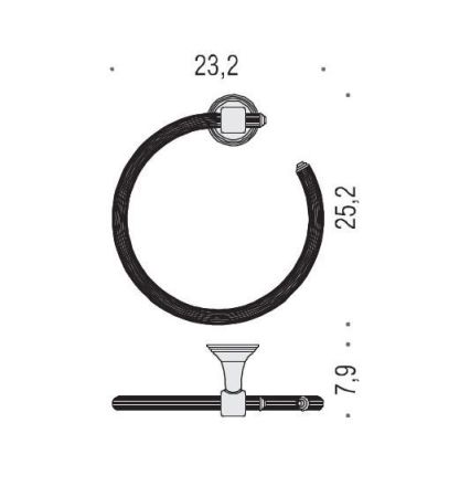 Colombo Hermitag Полотенцедержатель-кольцо, цвет: PVD золото, артикул B3331.HPS