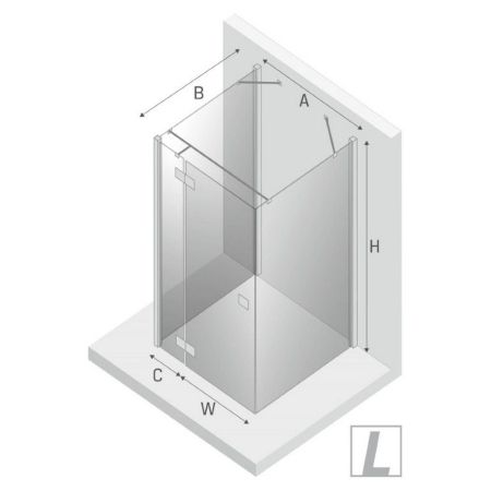 Душевое ограждение NEW TRENDY REFLEXA L 120x120x200 EXK-1439 (хром), артикул EXK-1439