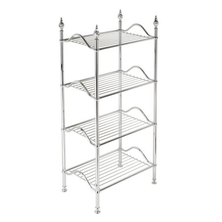 MIRELLA Этажерка L50хH107xP34 см, 4 полки-решетки, латунь, хром