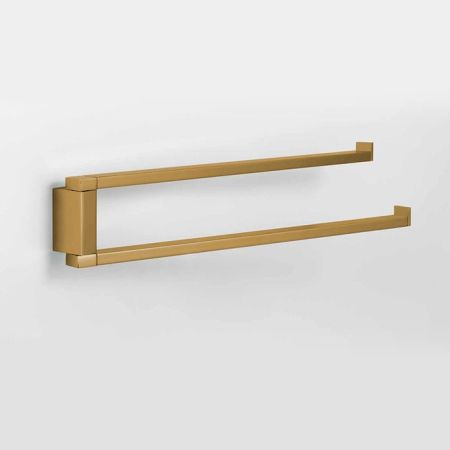 Colombo MiniQ Полотенцедержатель двойной 33см, цвет: золото матовое, артикул B5012.OM