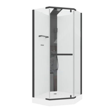 Кабина CHIKA901B душевая без крыши Cerutti SPA (90x90x215-225)