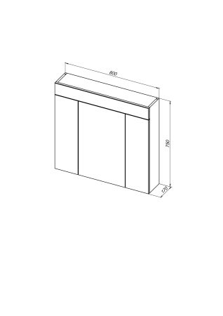 Зеркальный шкаф De Aqua Эколь 80 белый