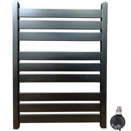 Электрический полотенцесушитель Ника Modern ЛМ 7 80x50 масляный Черный 9 перекладин, артикул ЛМ 7 ЭЛ черный 80х50