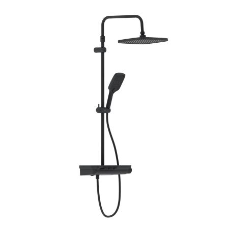 953760300 Gala душевая система с ванно душевым ТМС смесителемполкой, чёрный, артикул 953760300