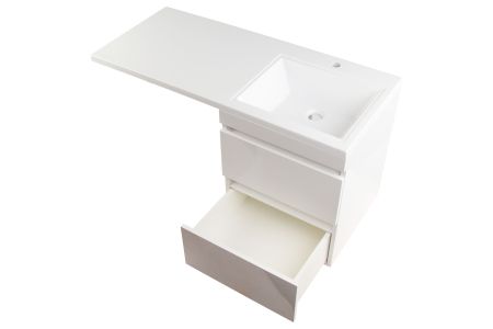 Тумба подвесная "Даллас 115", Люкс белый, PLUS, артикул СС-00000651