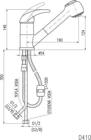 Смеситель для кухни Rav Slezak Dunaj D410.5LUX