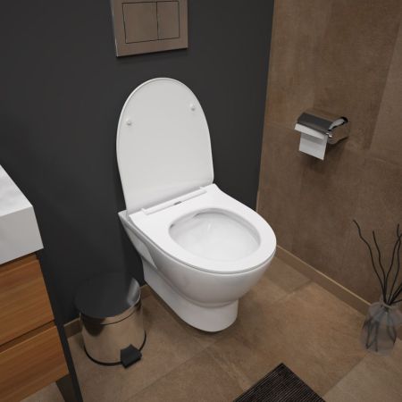 Унитаз подвесной Maretti Ritta безободковый с микролифтом, RI10PBM53-844, белый, артикул RI10PBM53-844