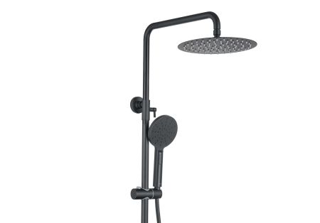 Душевая система 3jet 250мм AQUATEK, матовый черный AQ2040MB, артикул AQ2040MB