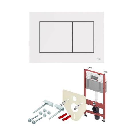Инсталляция, TECE, TECEbase 2.0, назначение-для унитаза, ширина, мм-500, глубина, мм-150, высота, мм-1120, тип установки-встраиваемый, тип смыва-двойной, клавиша смыва-есть, тип управления-механический, клавиша-TECEnow, цвет клавиши-белый матовый, артикул K440417
