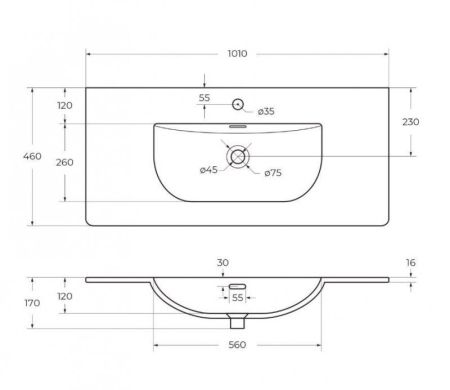 MARINO-CER-N База под раковину подвесная с двумя выкатными ящиками, Rovere Rustico, 1196x460x500, MARINO-CER-N-1200-2C-SO-RR-P, артикул MARINO-CER-N-1200-2C-SO-RR-P
