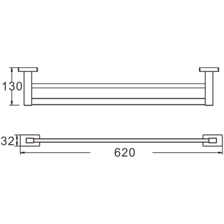 Полотенцедержатель BELZ B90409, вороненая сталь, артикул B90409