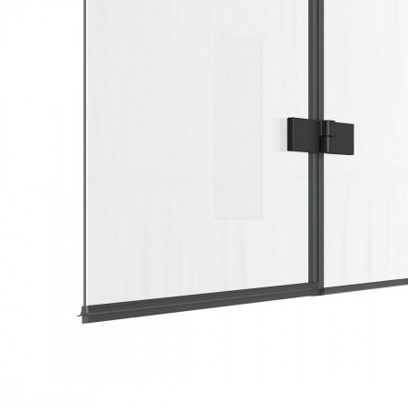 Шторка на ванну 80х140 см Maretti Valentina VA41R8014097-560, профиль черный, артикул VA41R8014097-560