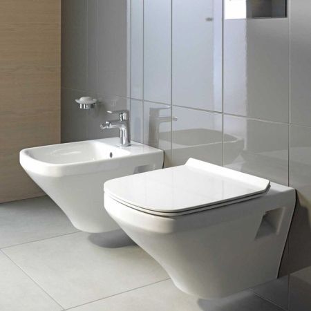 Унитаз, Duravit, Durastyle, традиционный (с закрытым смывным краем), тип установки-подвесной, ширина, мм-370, глубина, мм-540, высота, мм-345, форма чаши-прямоугольная, выпуск-горизонтальный, без декора, материал-керамика, сиденье-необходимо заказать, без, артикул 2536090000