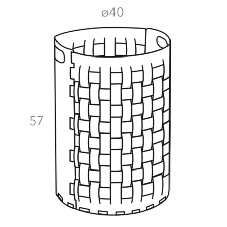 ADJ Круглая корзина для белья Dubai, D40xH57 см., цвет: серый/черный, артикул 2057.03/01