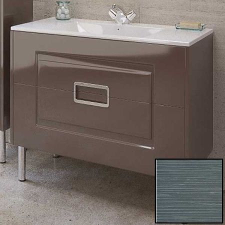 Тумба с раковиной SanVit Мира 60 kmira060 с фактурой под дерево Шелк Сталь, артикул kmira060