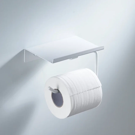 Держатель для туалетной бумаги с полочкой Shevanik SG5705C-1, белый