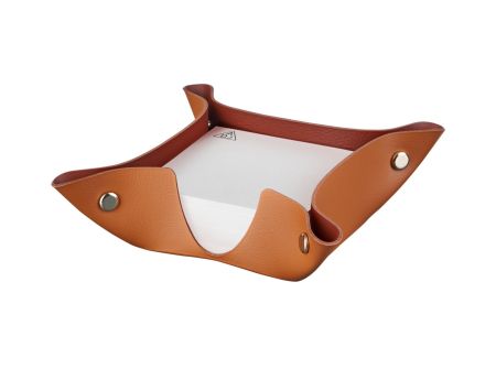 ADJ Подставка для бумажных блоков, 10x10xH4 см., цвет: коньяк/бордо, артикул 105.09/30