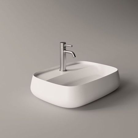 Раковина, Alice, NUR, Plan, ширина, мм-600, глубина, мм-450, высота, мм-150, тип установки-накладной (настольный), отверстия для смесителя-1, без перелива, донный клапан-необходимо заказать, материал-керамика, вид грязеотталкивающего покрытия-Aliglaze+, ц