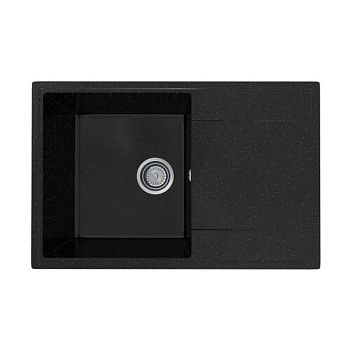 Кухонная мойка Practik PR-M-735-004 (без сифона), черный оникс